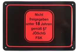 FSK 18 - Blechschild