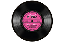 Mousepad - Record Music-Pink