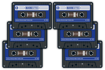 Untersetzer - Tape Blau - 6er Set