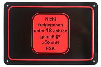 FSK 18 - Blechschild